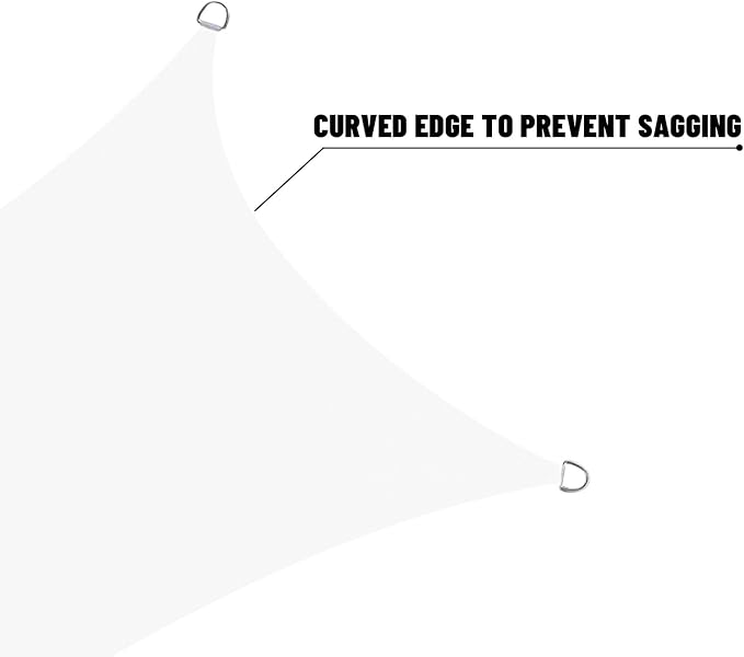 LOVE STORY Triangle 13'x13'x13' Waterproof Sun Shade Sail Canopy UV Block - Image 6