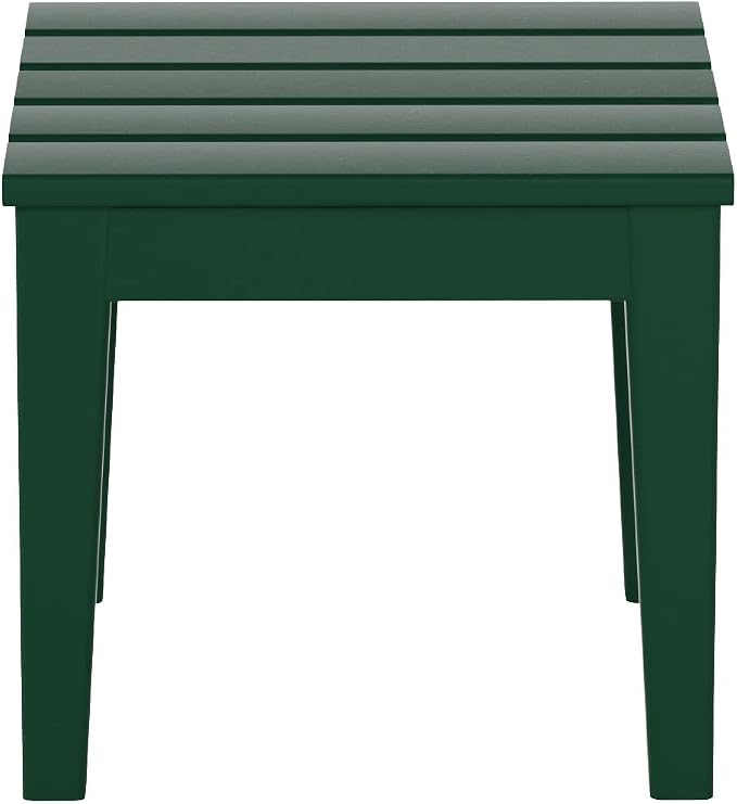 WestinTrends Ashore Outdoor Patio Modern Adirondack Side Table, Dark Green - Image 4