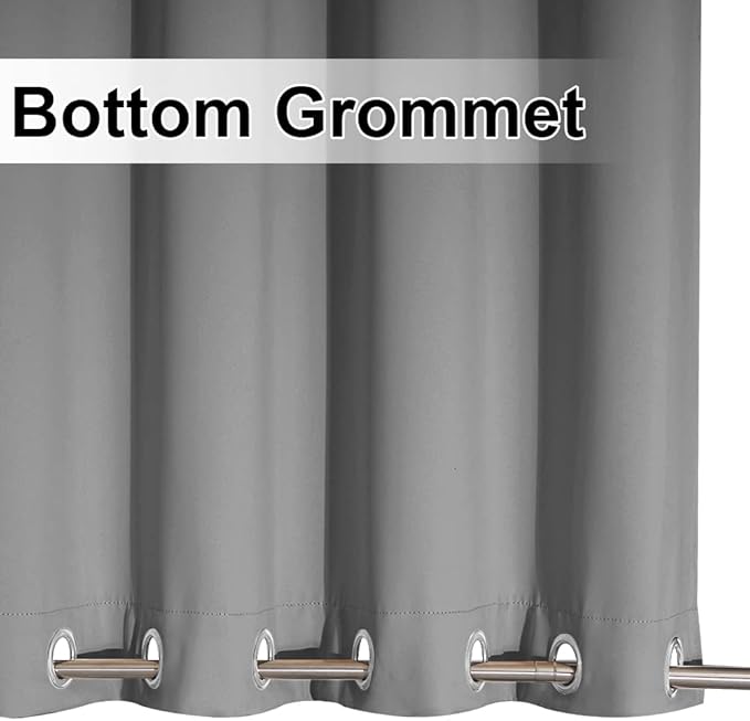 NICETOWN 2 Panels Sliver Grey Blackout Outdoor Curtains - Image 7