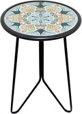 LIFFY Patio Side Table, Indoor Round Accent End Table by LiffyArt