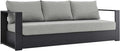 Modway Tahoe Aluminum Outdoor Patio Sofa in Gray Gray by Modway