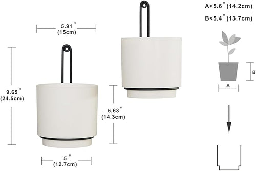 2 Pcs Wall Mounted Hanging Planter Vase - Image 2
