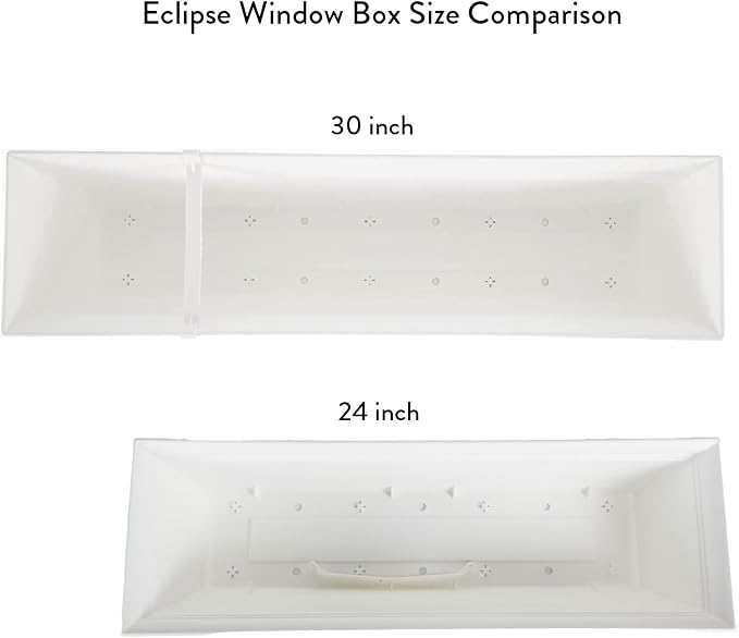 The HC Companies 24" Eclipse PlasticWindow Box 7.76"x24"x6.57" in White Color - Image 5