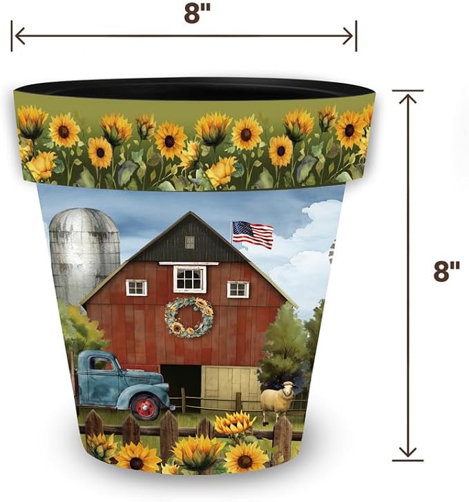 Briarwood Lane Sunflower Barn Small Planter - Image 2