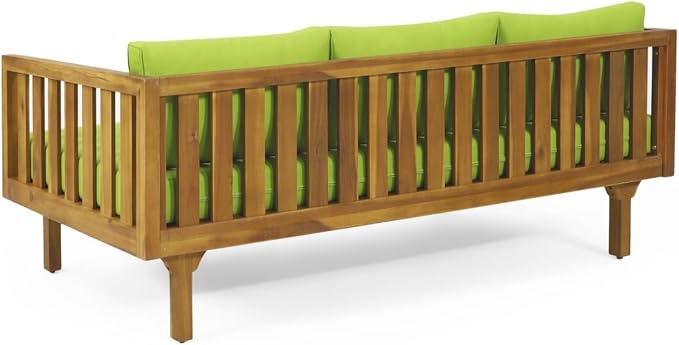 Merax Outdoor Acacia Wood Daybed, 3 Seater Day Bed Couch Sofa - Image 7
