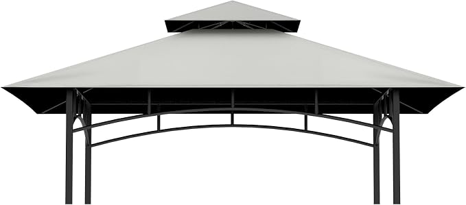Grill Gazebo Replacement Top, 5 * 8 Outdoor BBQ Top Cover, Double Layer BBQ by COVBOARD