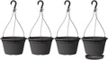 VIDELLY 4 Pcs Hanging Planters, Dark Gray by VIDELLY