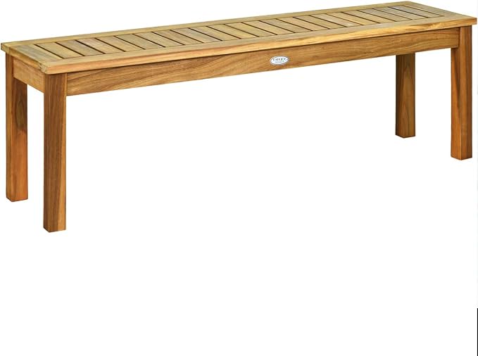 Tangkula 52 Inches Acacia Wood Outdoor Bench, Wood Bench - Image 9