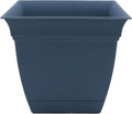 The HC Companies Eclipse Square Plastic Planter w/ Attached Saucer by TheHCCompanies