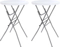 Cocktail Table 28in Folding Round High Top Indoor Outdoor by Home