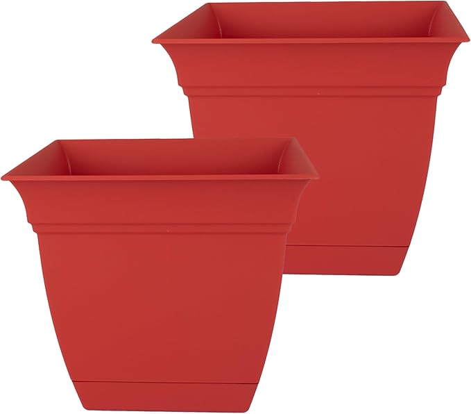 The HC Companies 12 Inch Eclipse Square Planter Pots by TheHCCompanies