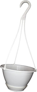 8'' White Plastic Hanging Basket by Unknown