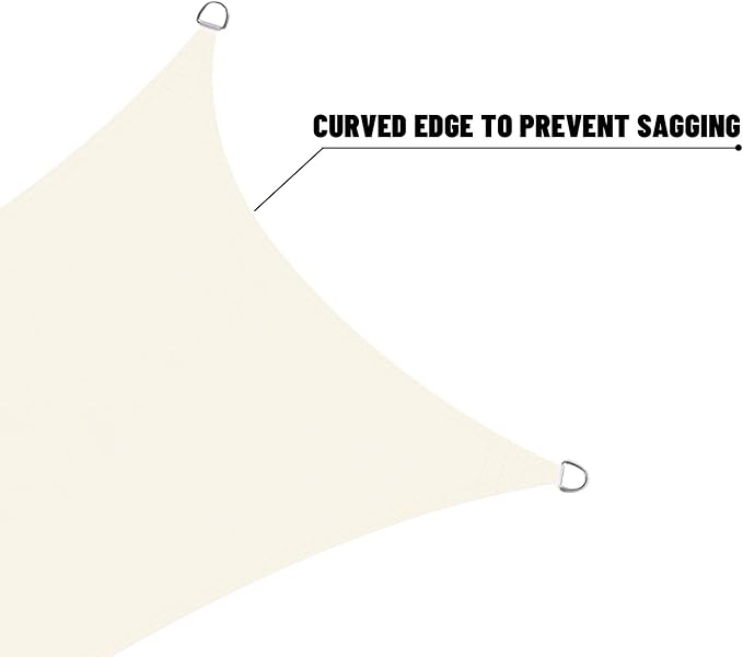 LOVE STORY Rectangle 6'x7' Waterproof Sun Shade Sail Canopy UV Block - Image 7