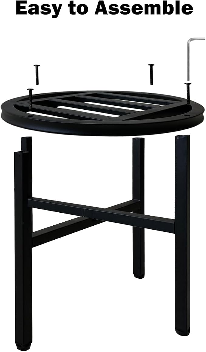 Plant Stand Indoor Outdoor, 13 Inch Round Metal Plant Stands Riser, Heavy Duty - Image 8