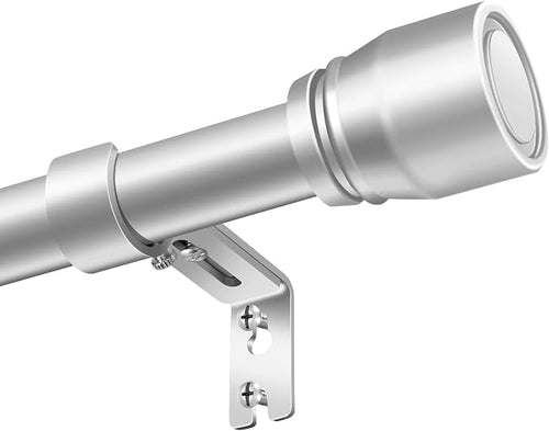 1” Diameter Silver Curtain Rod Itself is 30-60 inch 1 Pack, Fit 30 to 54 Windows by Unknown
