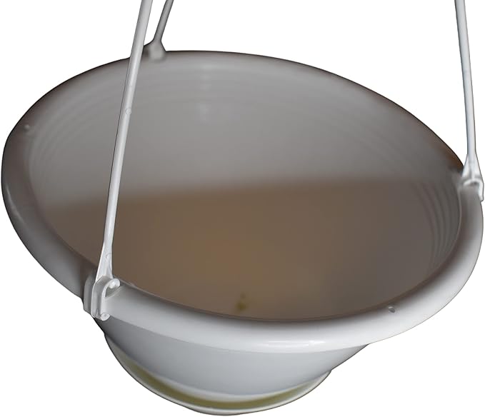 8" White Plastic Hanging Basket - Image 7