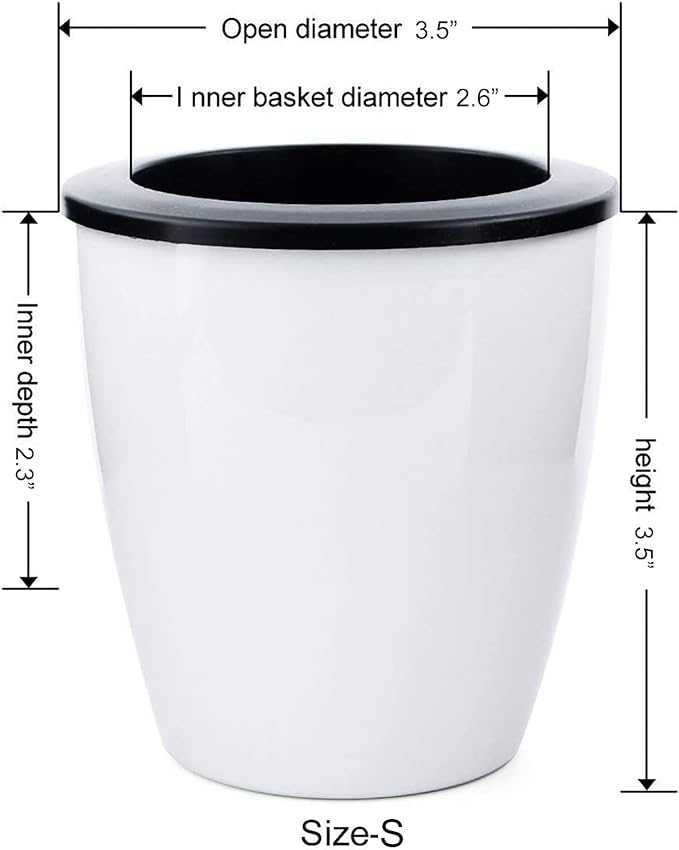 3.5“ Self Watering Planter White Flower Pot, Mini Plant Pot, African Violets - Image 4