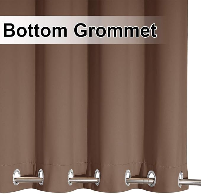 NICETOWN 2 Panels Weighted Blackout Curtains Rustproof Fixed Grommet Top and - Image 7