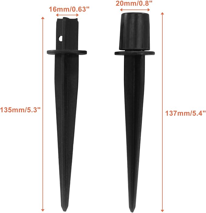 Litoexpe 8 Pack Metal Solar Lights Stake, Replacement Spike Ground Stake - Image 2