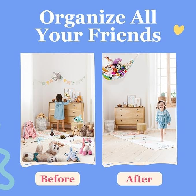 Lilly's Love Large Stuffed Animal Hammock | Corner Hanging Organizer, Stuffed - Image 4