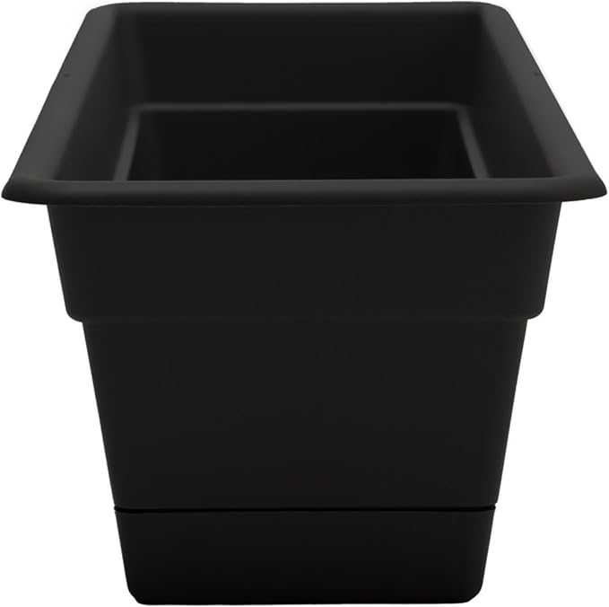 Bloem Dura Cotta 18" Black Resin Rectangle Window Box Planter - Image 6