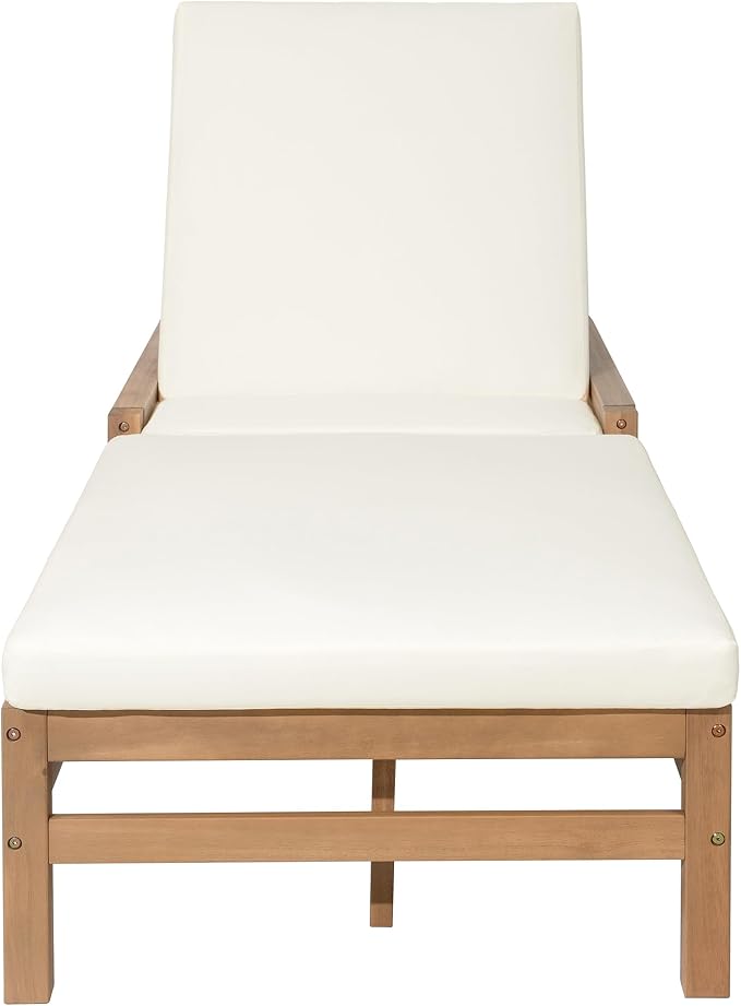 LUMISOL Outdoor Chaise Lounge Chairs Set of 2, Solid Wood Patio 5-Position - Image 8