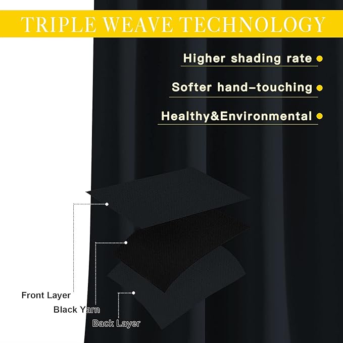 NICETOWN Black Out 132 inch Curtain - Image 4