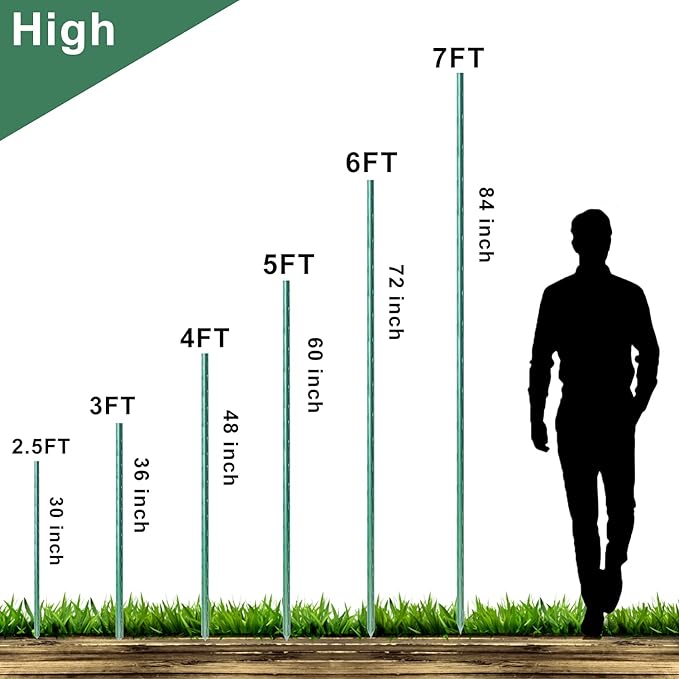 WAENLIR Garden Stakes 48 inch 4ft Sturdy Tomato Stakes, Plant Stakes - Image 4