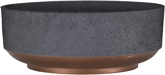 The HC Companies 8 Inch Round Plastic Succulent Capri Bowl 8"x8"x3" in Faux by TheHCCompanies