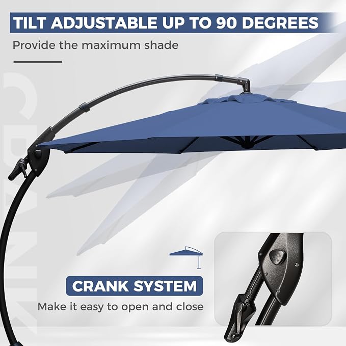 Grand patio 12FT Outdoor Offset Umbrella - Image 5