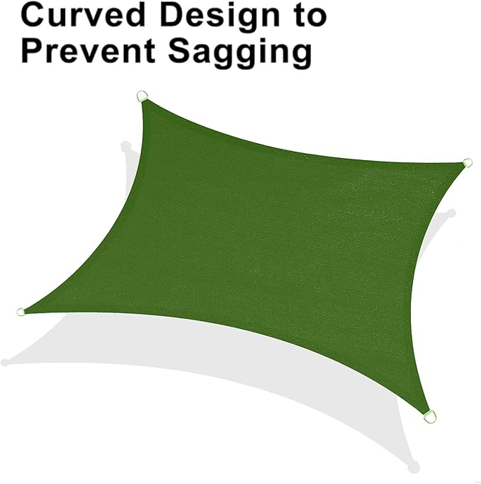 LOVE STORY Custom Size 9'x10' Piquant Green Sun Shade Sail Rectangle UV Block - Image 6