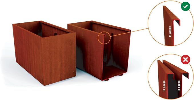 Plantercraft Corten Steel Planter 48 Inch | Large Round Planters - Image 4