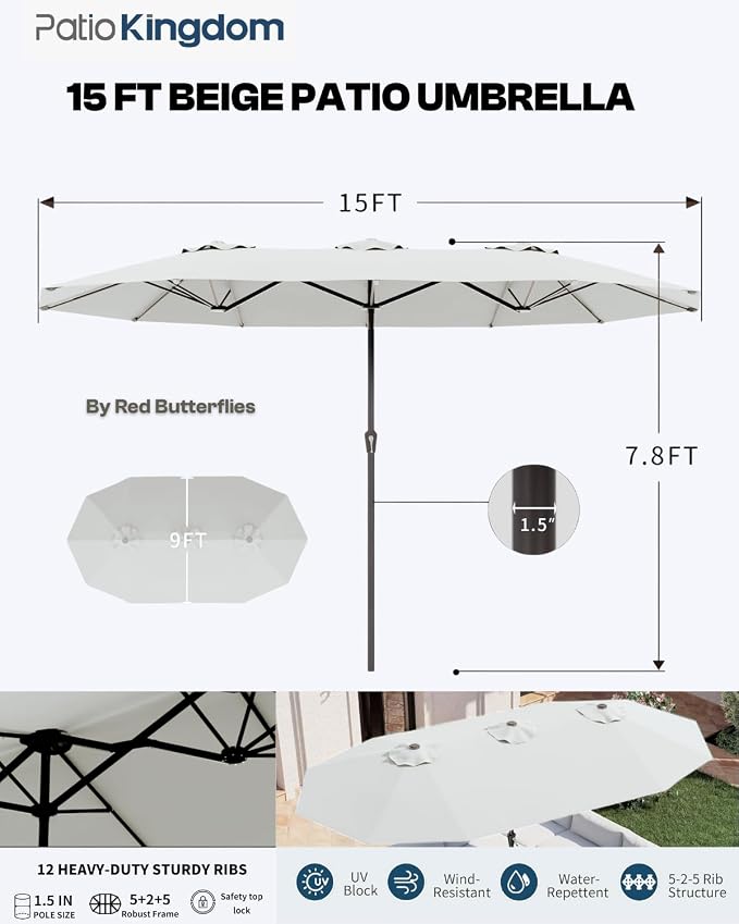 5-Piece White Outdoor Dining Set - Image 5