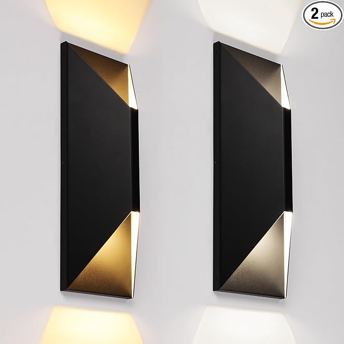 LEONLITE 5CCT Dimmable LED Up Down Wall Light, CRI 90+, IP65 Waterproof by LEONLITE