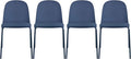 2xhome Parent Modern Stackable Armless Dining Chair | Plastic Shell Seat by 2xhome