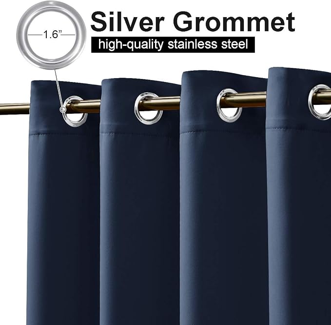 NICETOWN Navy Blue Outdoor Curtain - Image 2