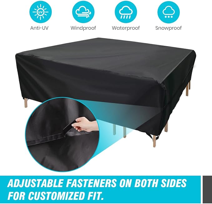Velway Patio Furniture Cover Outdoor Waterproof Rectangular Patio Table Chair - Image 2