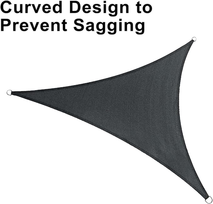 LOVE STORY Custom Size 5'x6'x7.8' Graphite Grey Sun Shade Sail Right Triangle - Image 6