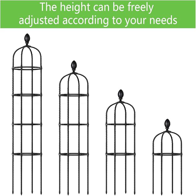2 Pack 6Ft Tall Garden Obelisk Trellis - Image 4