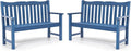 Stoog Outdoor Benches Set of 2, 2-Person All-Weather HIPS Garden Bench by Stoog
