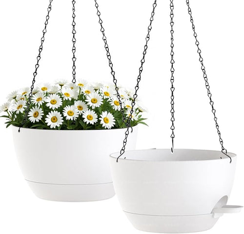 2 Pack 10 Inch Self Watering Hanging Planters by zople