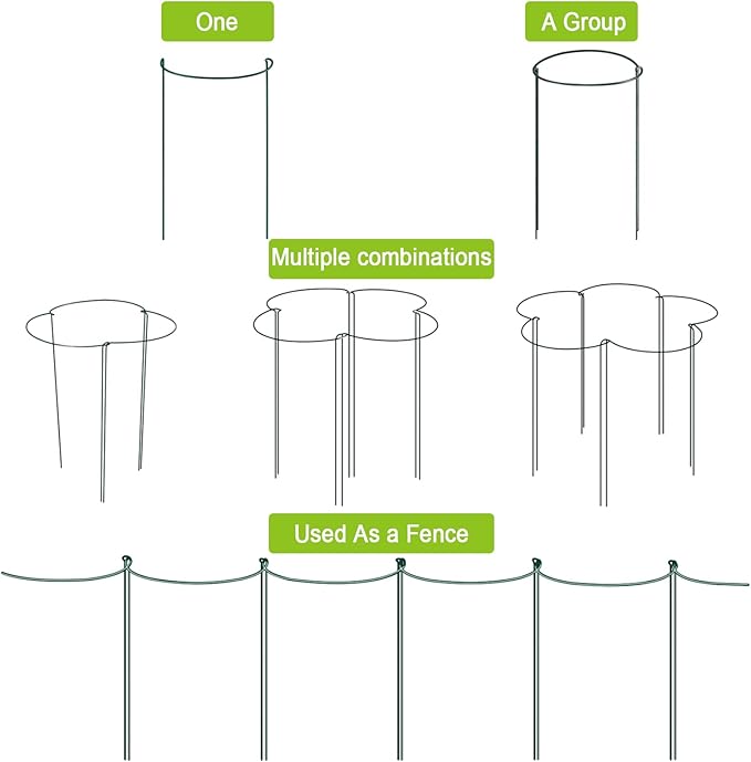 HiGift 8 Pack 24 Inch Plant Support Stakes, Flower Indoor Outdoor - Image 6