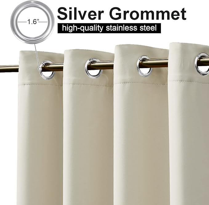 NICETOWN 2 Panels Weighted Blackout Curtains - Image 9
