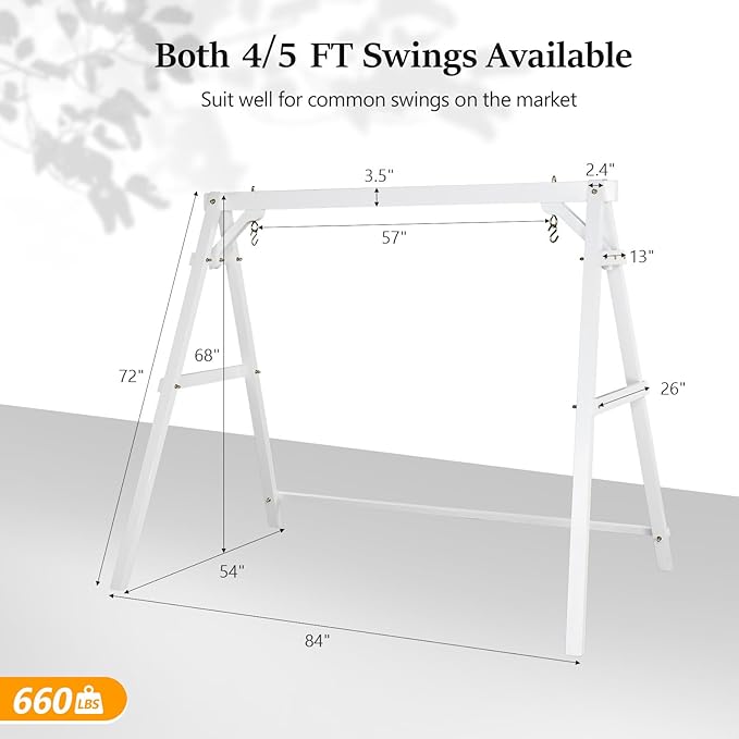 VINGLI 5 FT Outdoor Porch Swing - Image 6