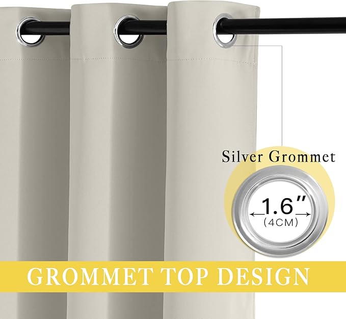 NICETOWN Blackout Drapery Curtain Panel 90 inches Long - Image 5