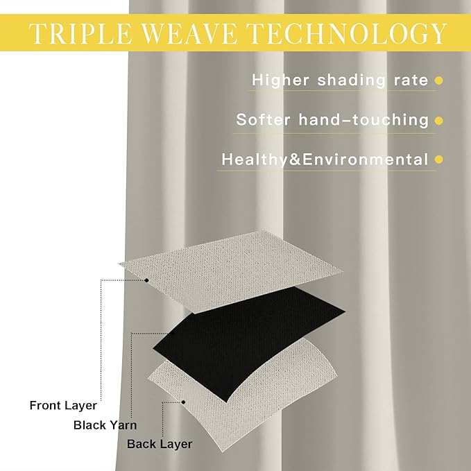 NICETOWN Blackout Natural Window Treatment - Image 4