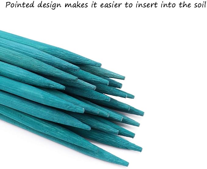 Garden Wood Plant Stakes Green Bamboo Sticks, HAINANSTRY Sturdy Floral Plant - Image 4