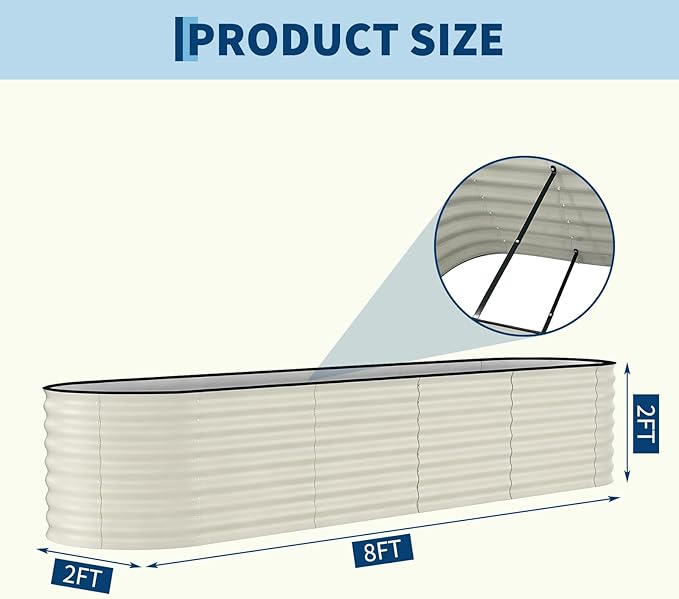 Garvee Galvanized Raised Garden Bed Outdoor, Rust-Resistant Raised Garden Beds - Image 2