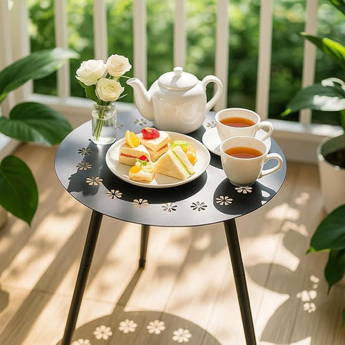18 Inch Outdoor Side Table Patio Round Tables - Image 2