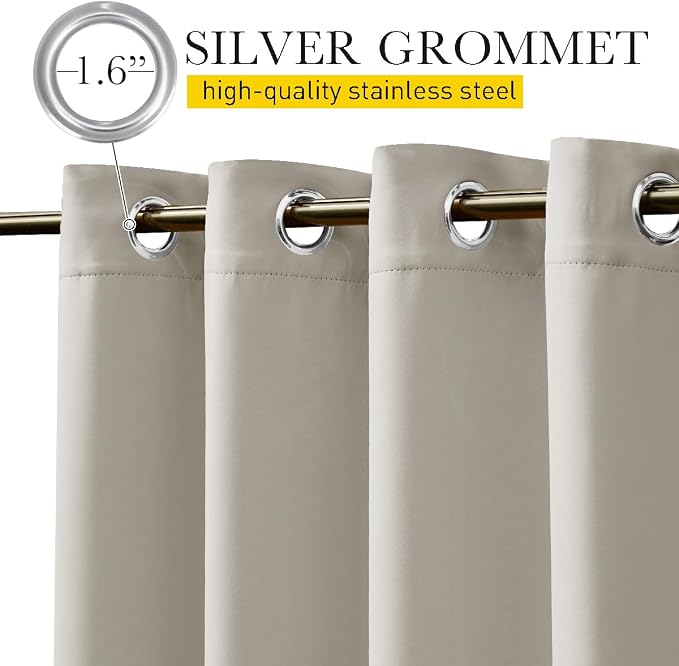 NICETOWN 2 Panels Weighted Outdoor Curtains - Image 4